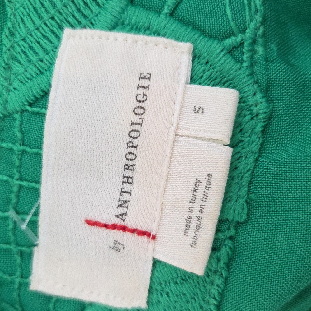 Anthropologie Green Lace Shift Dress - Picture 5 of 8